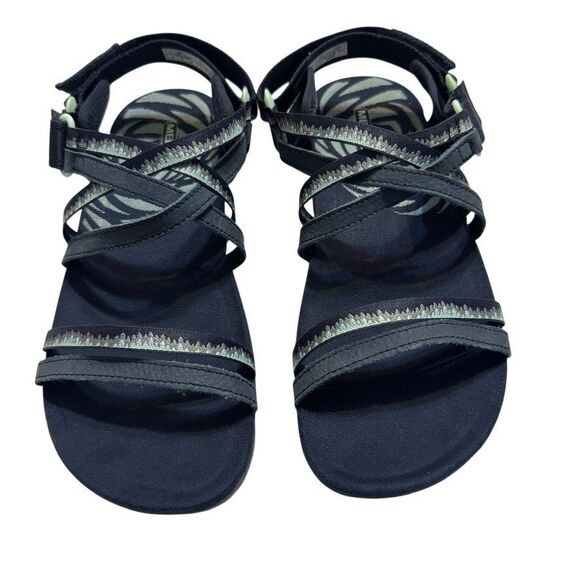 MERRELL Sz 8 Terran 3 Cush Lattice Sandals Women Navy Blue Strappy Casual Shoes - Picture 6 of 11